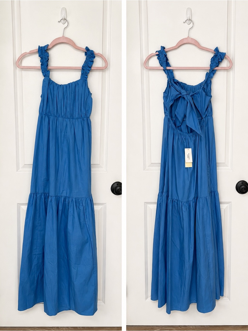Abercrombie Poplin Bow Back Maxi Dress